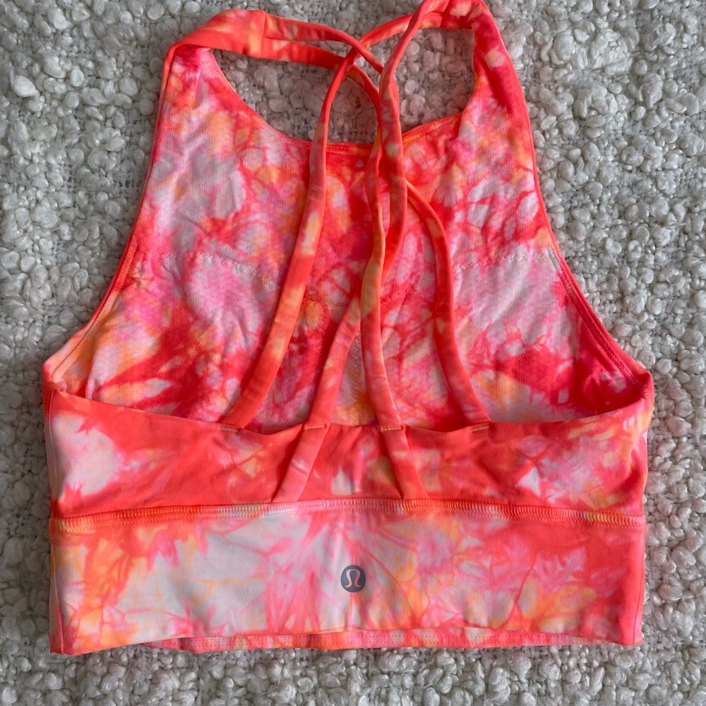 lululemon high neck long line Energy Bra size 6